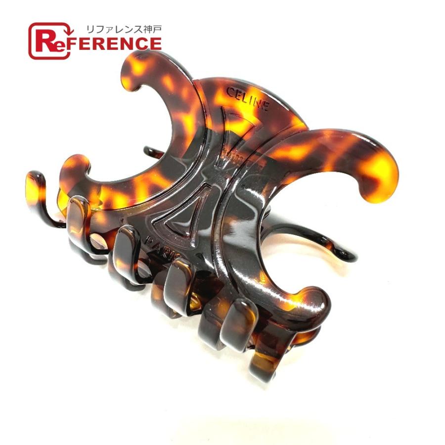 新品同様 CELINE セリーヌ 髪留め トリオンフ ヘアピン ブラウン レディース【中古】 | CELINE