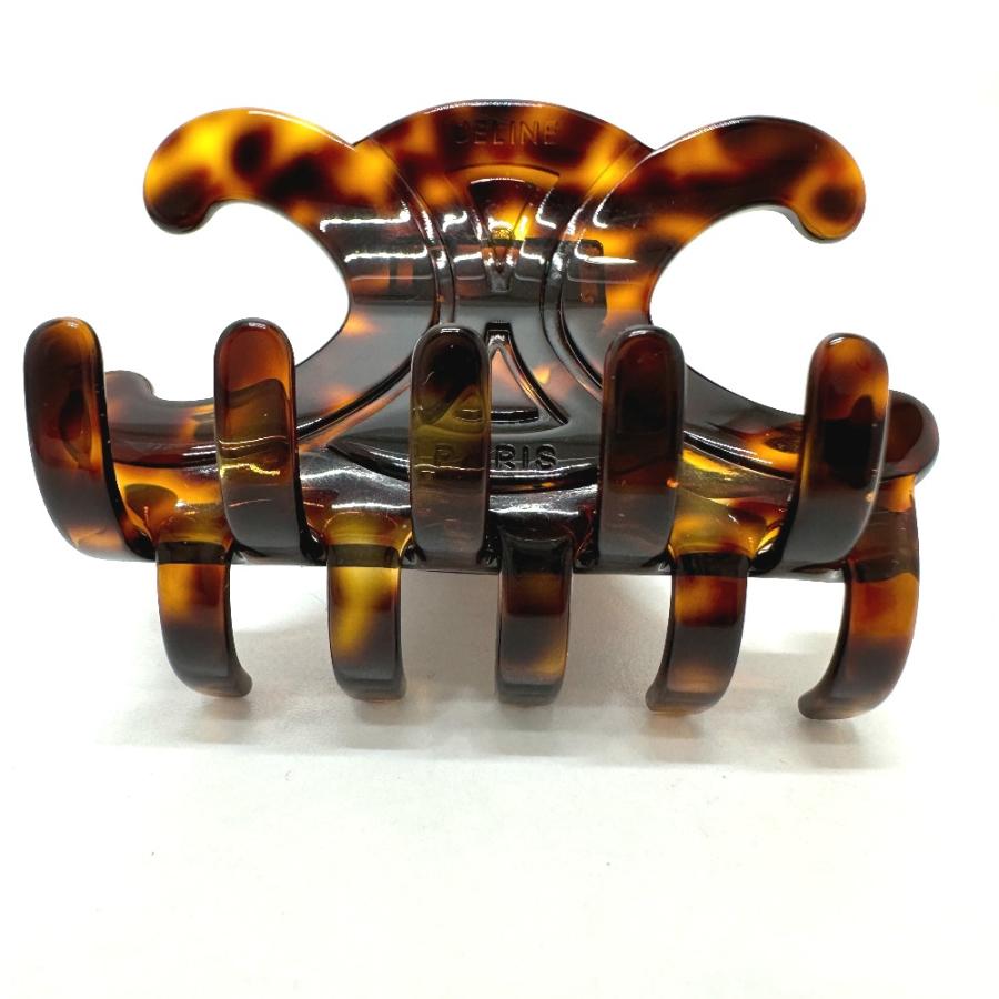 新品同様 CELINE セリーヌ 髪留め トリオンフ ヘアピン ブラウン レディース【中古】 | CELINE | 03
