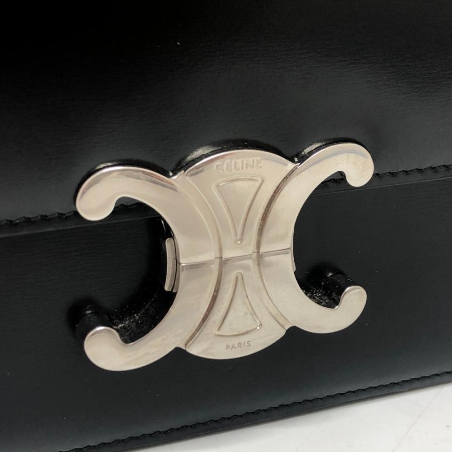 CELINE セリーヌ トリオンフ クラシック カバン ショルダーバック バック ショルダーバッグ SV金具 ブラック レディース【中古】 | CELINE | 05