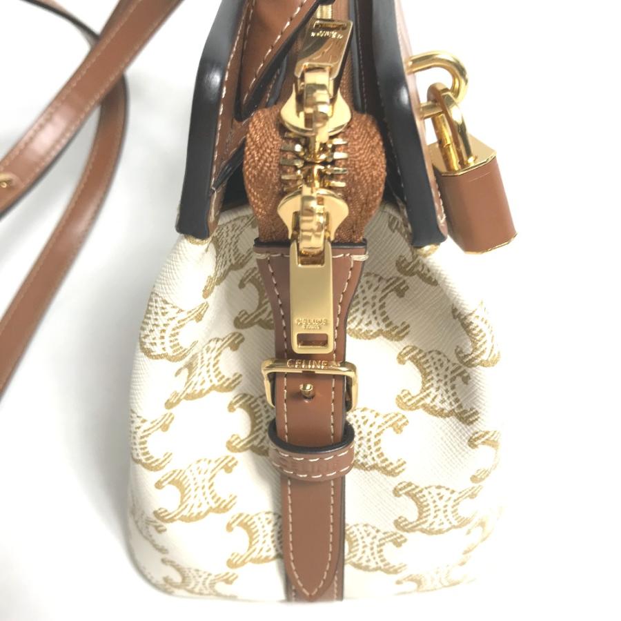 美品 セリーヌ ショルダーバッグ 2way キルティング 白