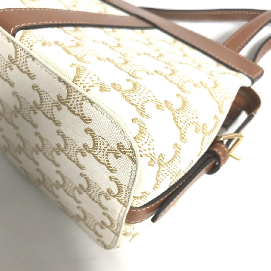 セリーヌ　トロッター　コンパクト　ホワイト　美品 セリーヌトロッターコンパクトホワイト美品