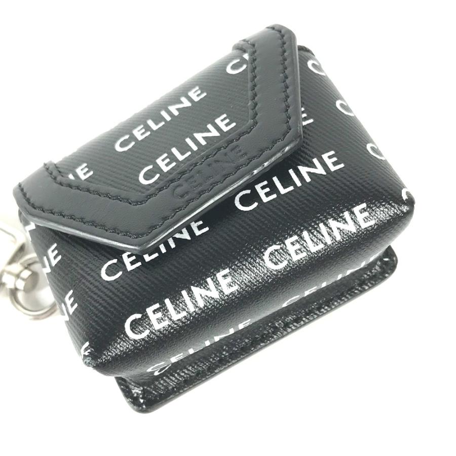 美品 CELINE セリーヌ ロゴ エアポッズ ケース airpods イヤホン アップル apple バイカラー イヤフォンケース ブラック【中古】 | CELINE | 01