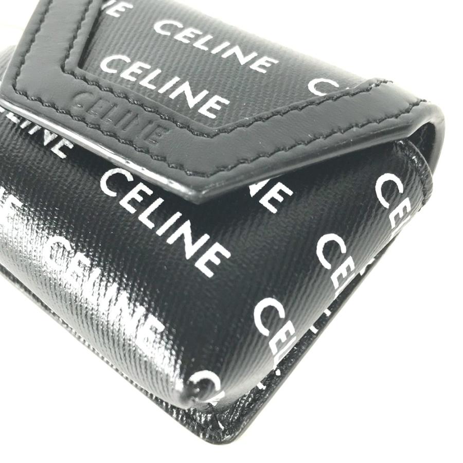 美品 CELINE セリーヌ ロゴ エアポッズ ケース airpods イヤホン アップル apple バイカラー イヤフォンケース ブラック【中古】 | CELINE | 02