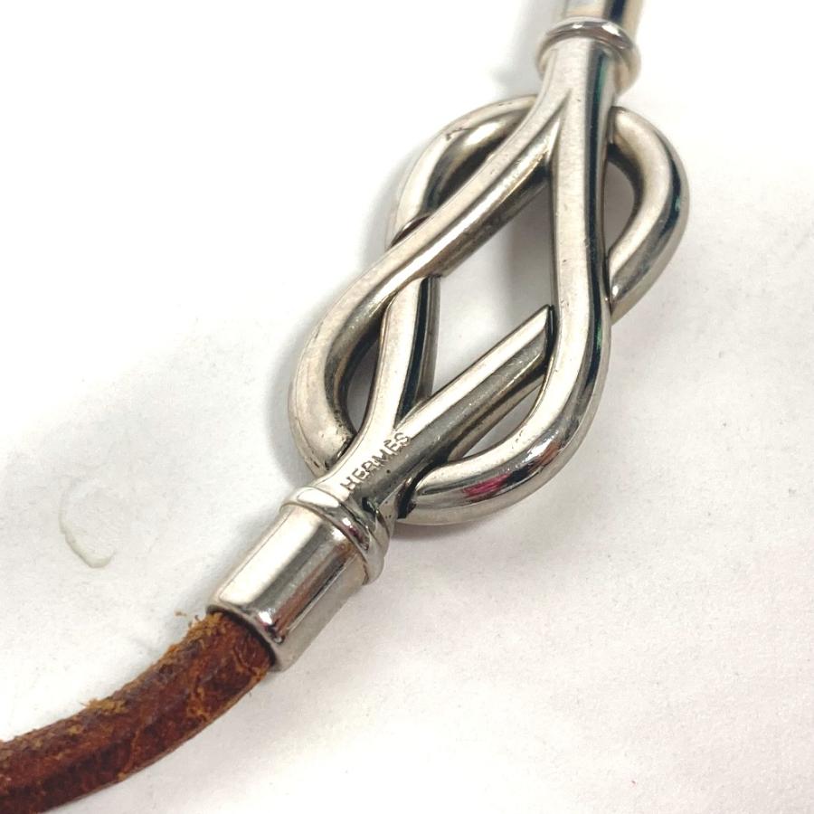 HERMES エルメス　アタメ　チョーカー　2連ブレスレット　シルバー金具 箱付 HERMES エルメス アタメ チョーカー 2連ブレスレット シルバー金具 箱