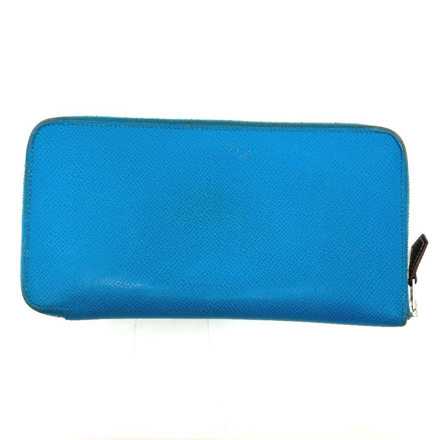 HERMES エルメス アザップロング シルクイン 財布 ウォレット 長財布 ブルー レディース【中古】 | HERMES | 01
