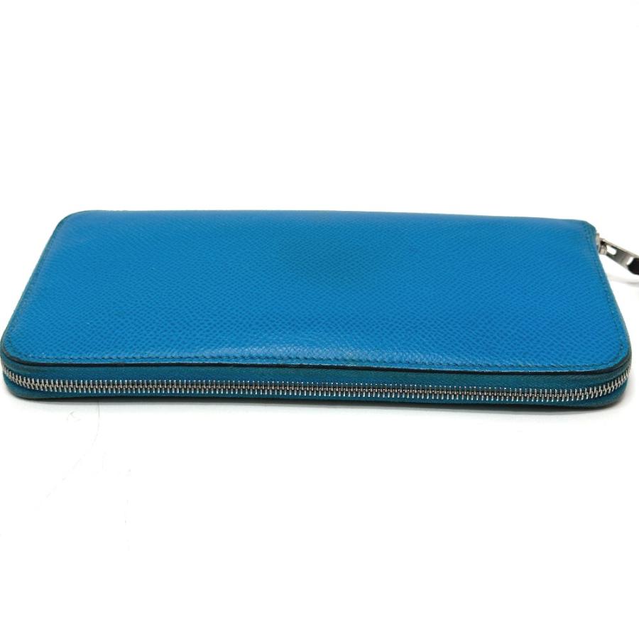 HERMES エルメス アザップロング シルクイン 財布 ウォレット 長財布 ブルー レディース【中古】 | HERMES | 05
