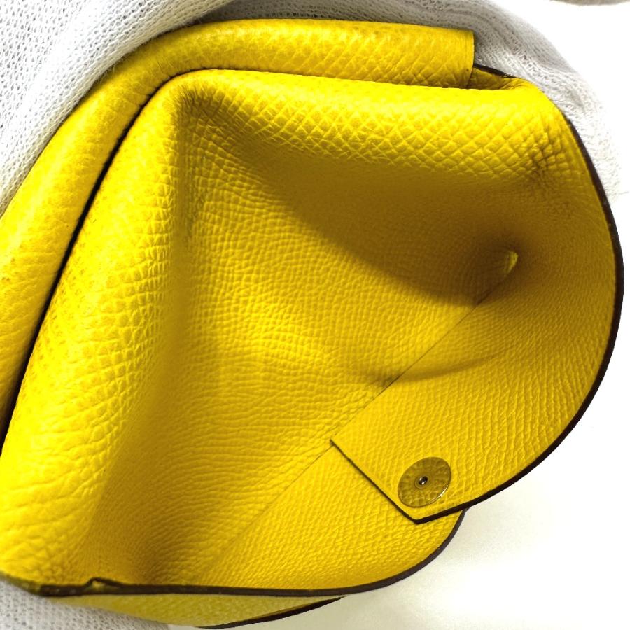 未使用級◆HERMES カルヴィ デュオ 小銭入れ イエロー U刻印 HERMES エルメス カルヴィデュオ 小銭入れ コインケース