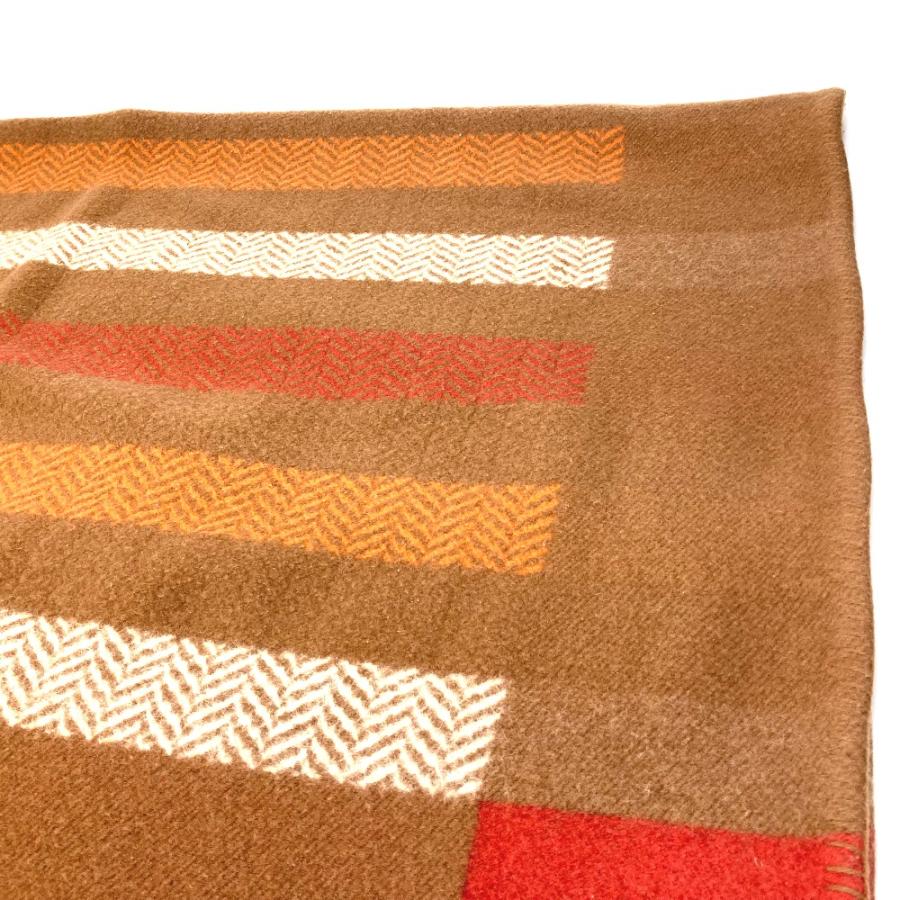 HERMES エルメス Hロゴ アヴァロン 毛布 ひざ掛け インテリア ブランケット カシミヤ ブラウン ユニセックス【中古】 | HERMES | 01