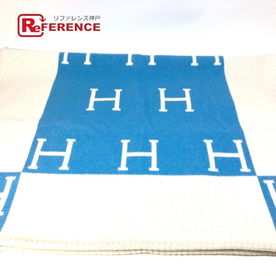 HERMES エルメス プレード アヴァロン インテリア ひざかけ 毛布 ブランケット ブルー キッズ【中古】 | HERMES