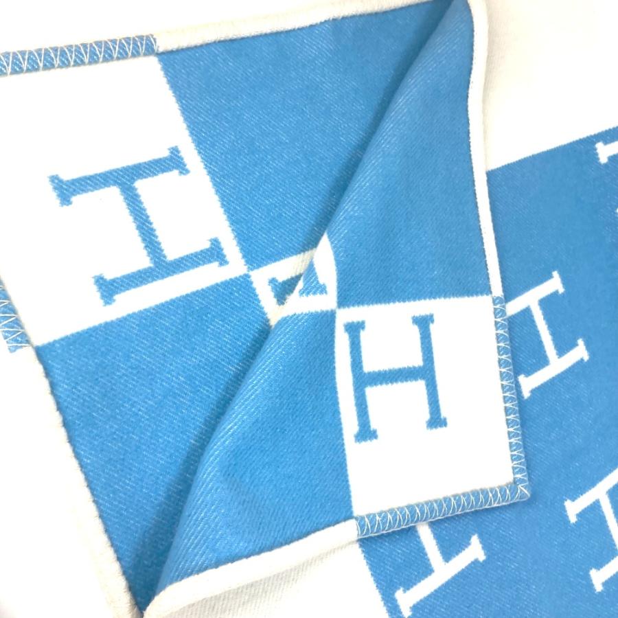 HERMES エルメス プレード アヴァロン インテリア ひざかけ 毛布 ブランケット ブルー キッズ【中古】 | HERMES | 02