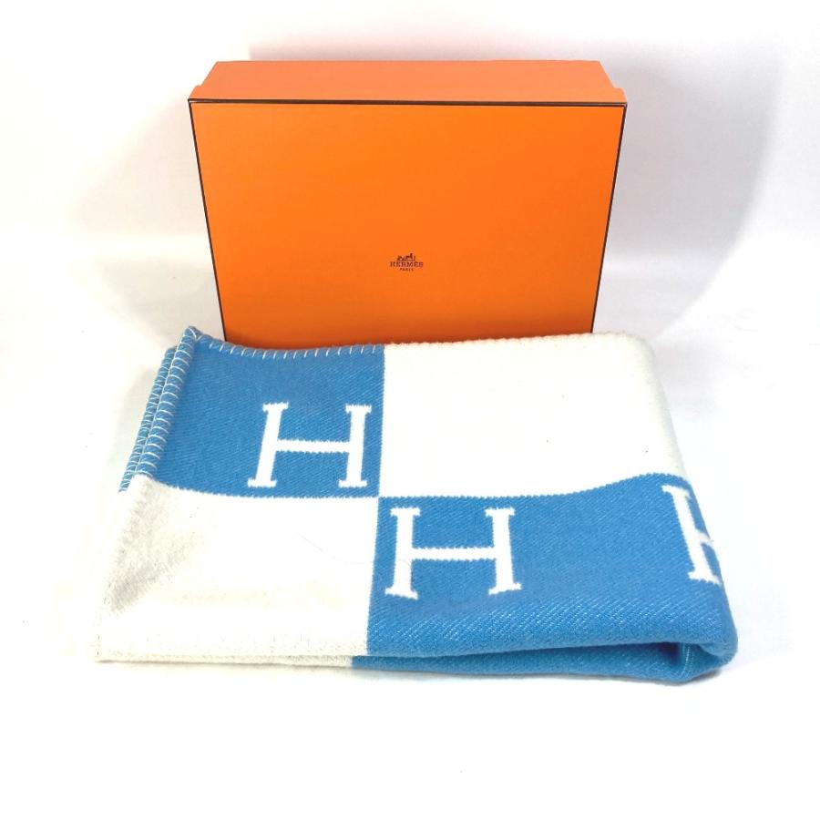 HERMES エルメス プレード アヴァロン インテリア ひざかけ 毛布 ブランケット ブルー キッズ【中古】 | HERMES | 06