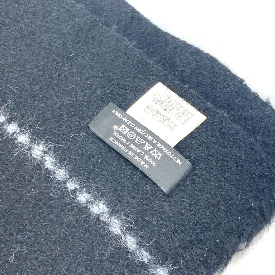 HERMES エルメス ボーダー インテリア ひざかけ ブランケット マット ブランケット ブルー レディース【中古】 | HERMES | 04