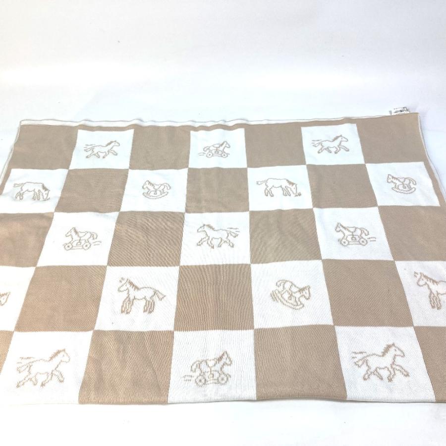 HERMES 新品同様 エルメス アダダ 馬 毛布 インテリア 布団