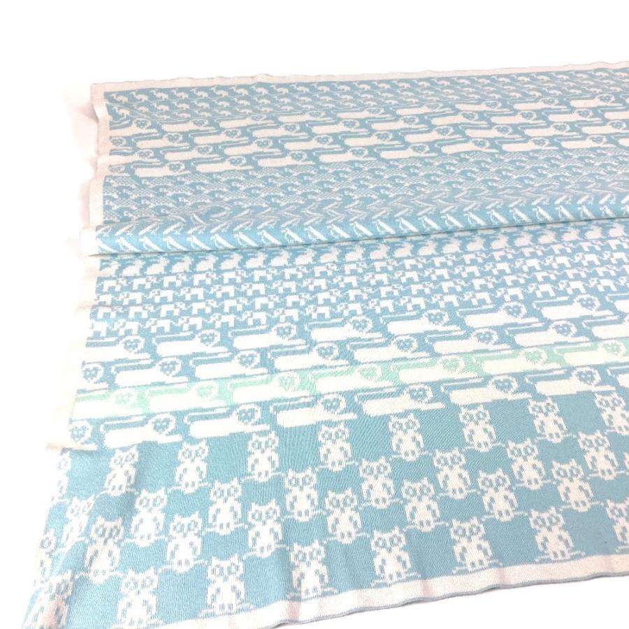 HERMES エルメス アニマルロゴ インテリア ひざかけ 毛布 BABY 赤ちゃん ベビー ブランケット ブルー キッズ【中古】 | HERMES | 06