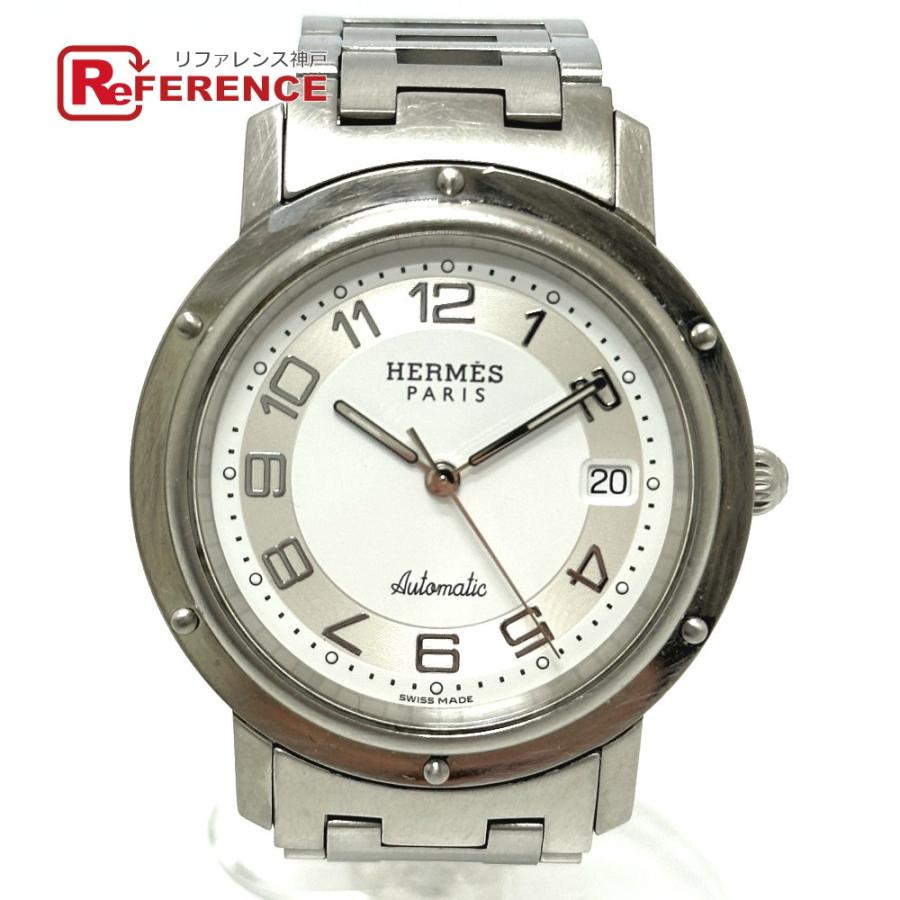 HERMES エルメス CL1.810 クリッパー デイト 自動巻き 腕時計 シルバー メンズ【中古】 | HERMES