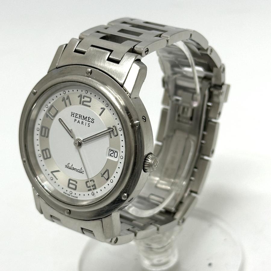 HERMES エルメス CL1.810 クリッパー デイト 自動巻き 腕時計 シルバー メンズ【中古】 | HERMES | 01
