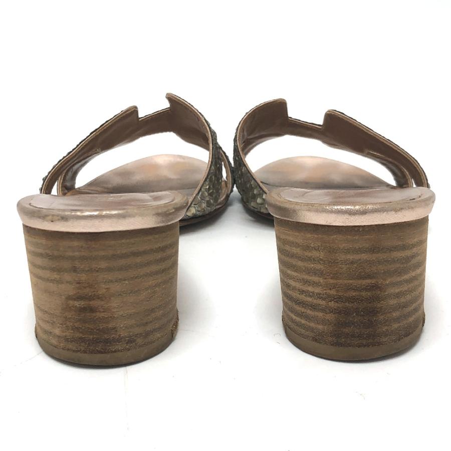 HERMES エルメス Ｈモチーフ オアジス オアシス ミュール サンダル 靴 レディースシューズ レディース ベージュ系 | HERMES | 02