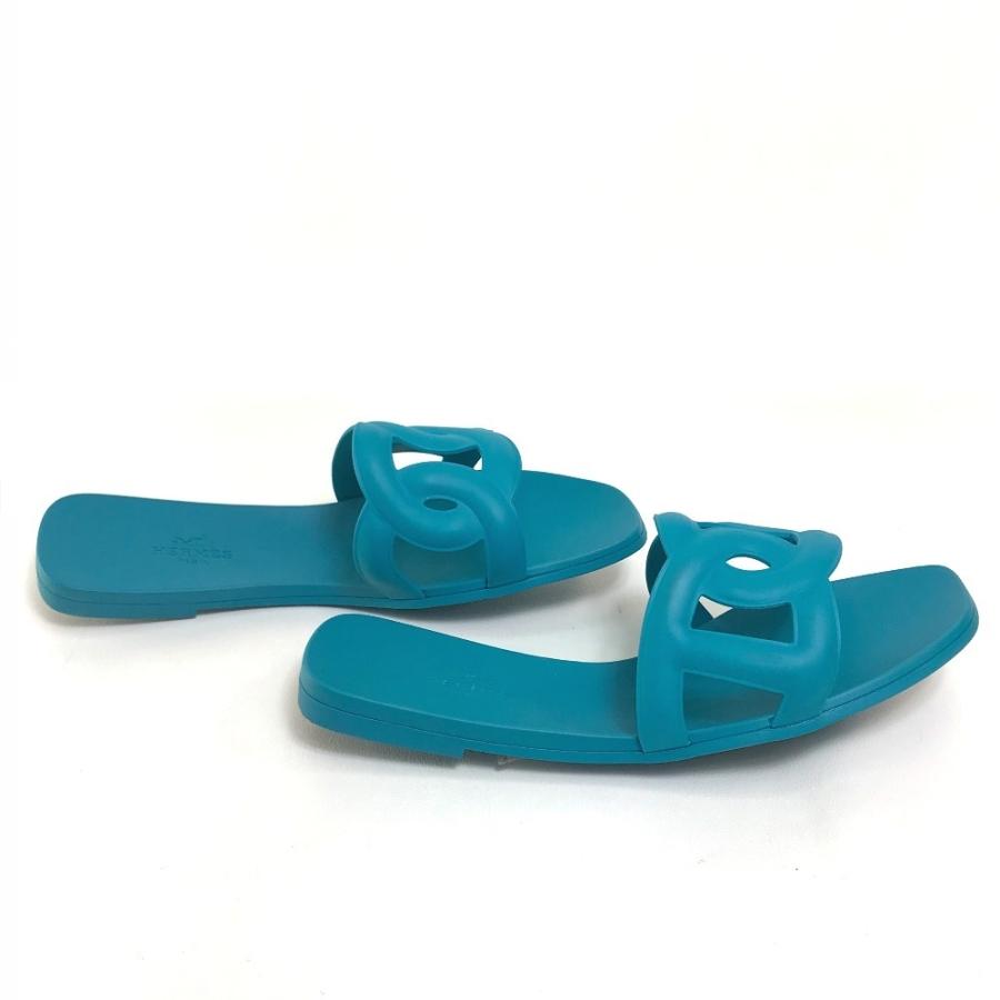 HERMES エルメス ペタンコ アロハ シェーヌダンクル フラット サンダル