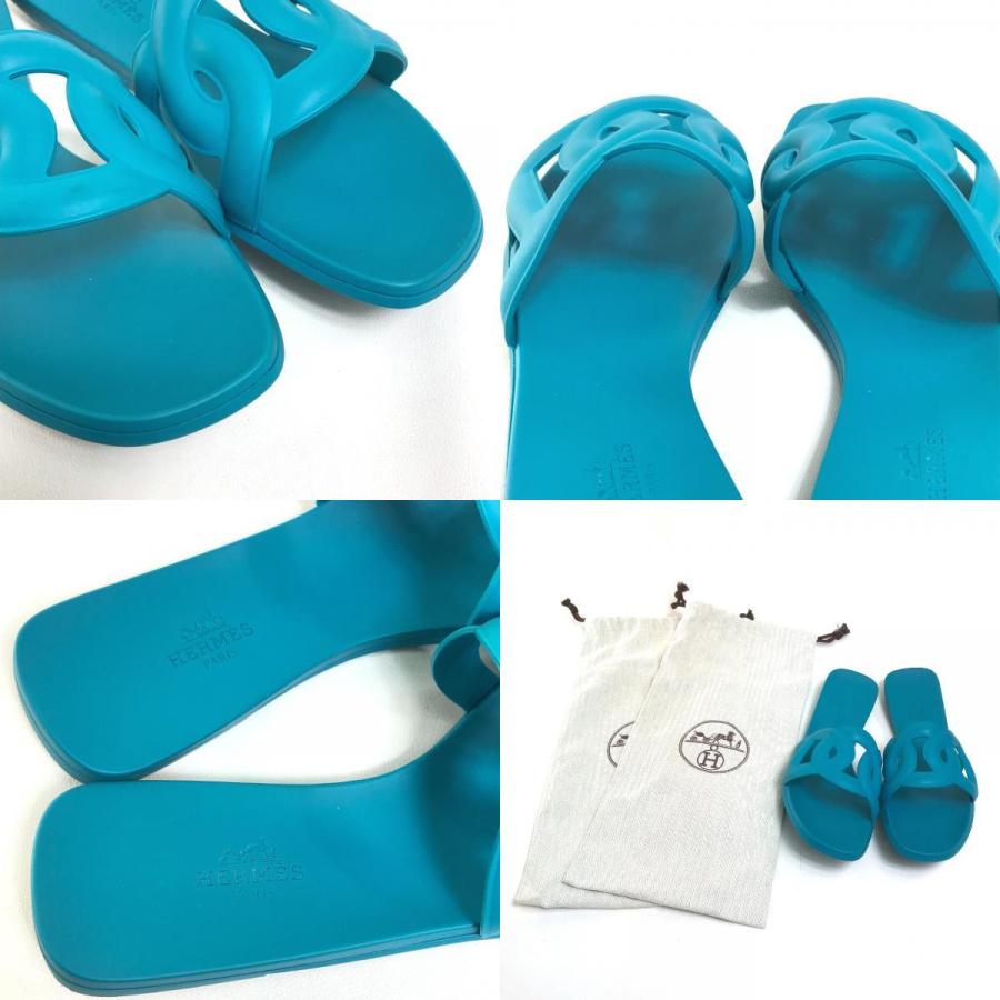 HERMES エルメス ペタンコ アロハ シェーヌダンクル フラット サンダル