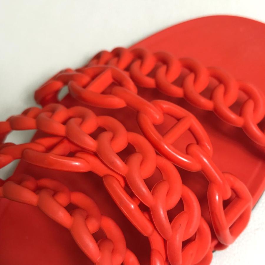 HERMES エルメス シェーヌダンクル 5連 靴 シューズ フラット サンダル オレンジ レディース【中古】 | HERMES | 05