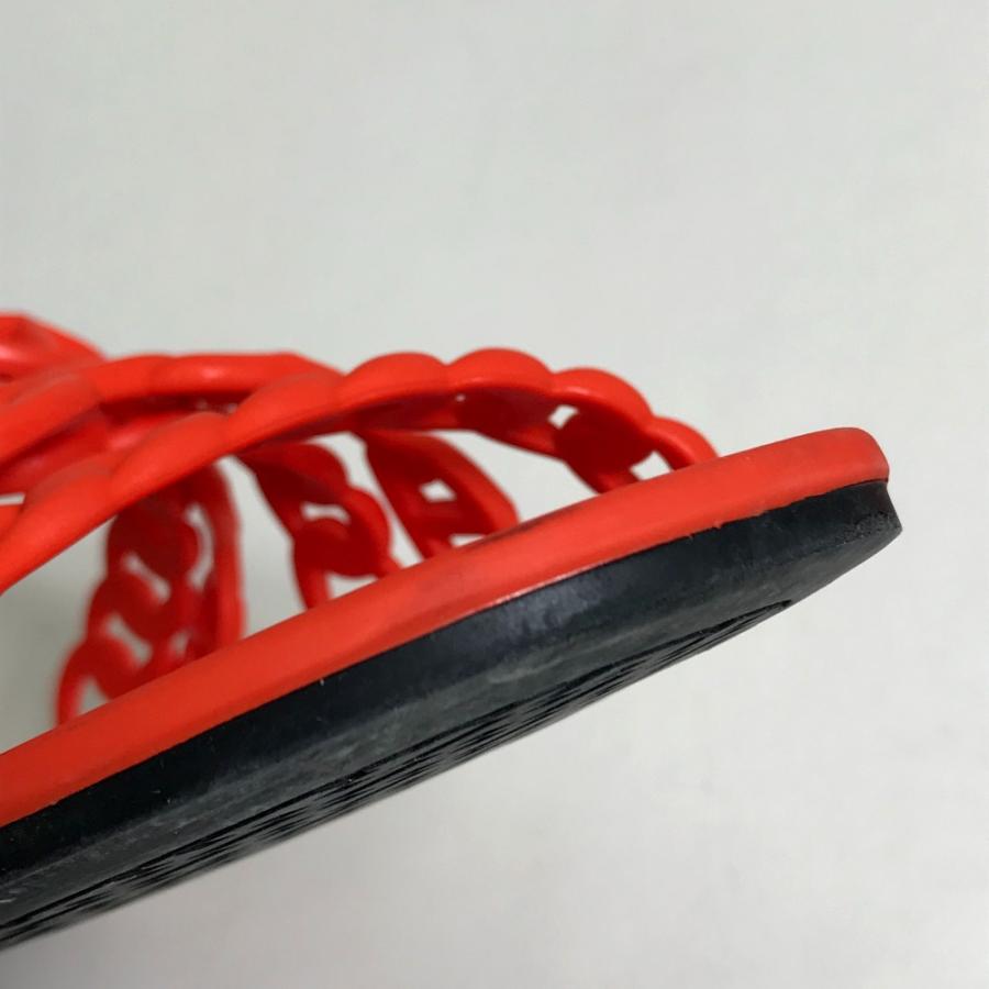 HERMES エルメス シェーヌダンクル 5連 靴 シューズ フラット サンダル オレンジ レディース【中古】 | HERMES | 07