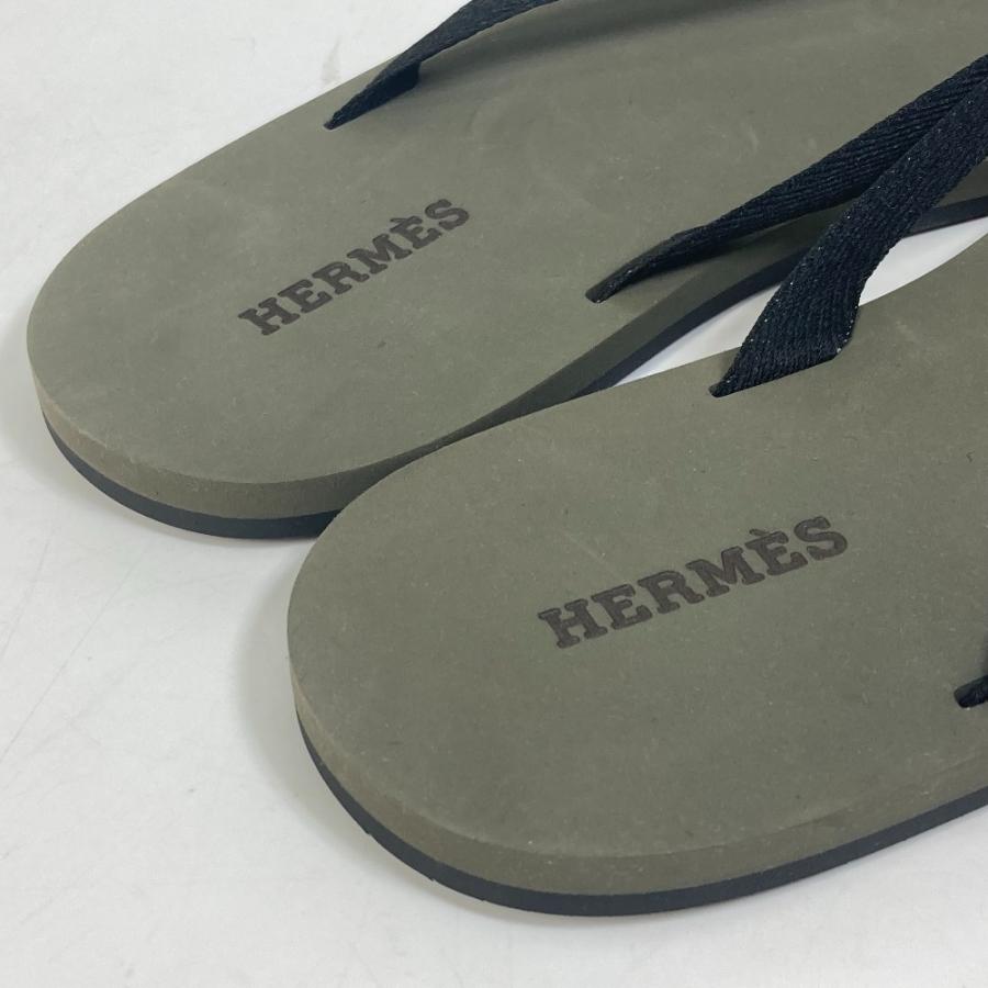 HERMES（エルメス） 靴 イゾレラ ビーチ サンダル ゴム カーキ