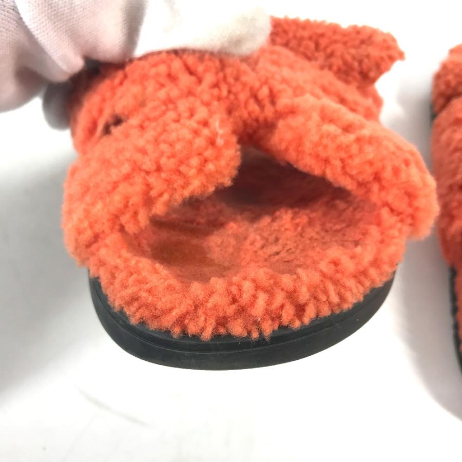 HERMES エルメス サンダル 《シプレ》 ファー モコモコ Hロゴ 靴 HERMES エルメス サンダル 《シプレ》 ファー モコモコ Hロゴ 靴