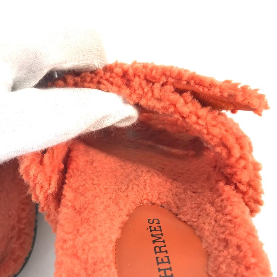 HERMES エルメス サンダル 《シプレ》 ファー モコモコ Hロゴ 靴 HERMES エルメス サンダル 《シプレ》 ファー モコモコ Hロゴ 靴
