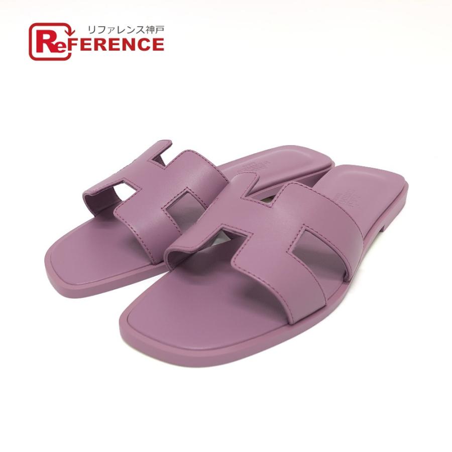 未使用 HERMES エルメス オラン フラット 靴 サンダル スリッパ サンダル パープル レディース【中古】 | HERMES