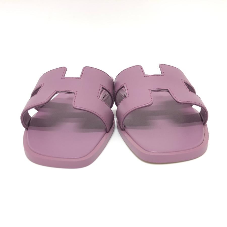 未使用 HERMES エルメス オラン フラット 靴 サンダル スリッパ サンダル パープル レディース【中古】 | HERMES | 02