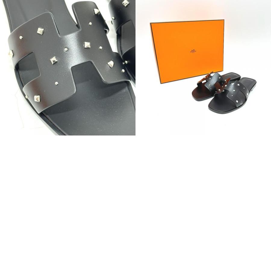 未使用 HERMES エルメス メドール オラン フラット アパレル靴  サンダル ブラック レディース【中古】 | HERMES | 09