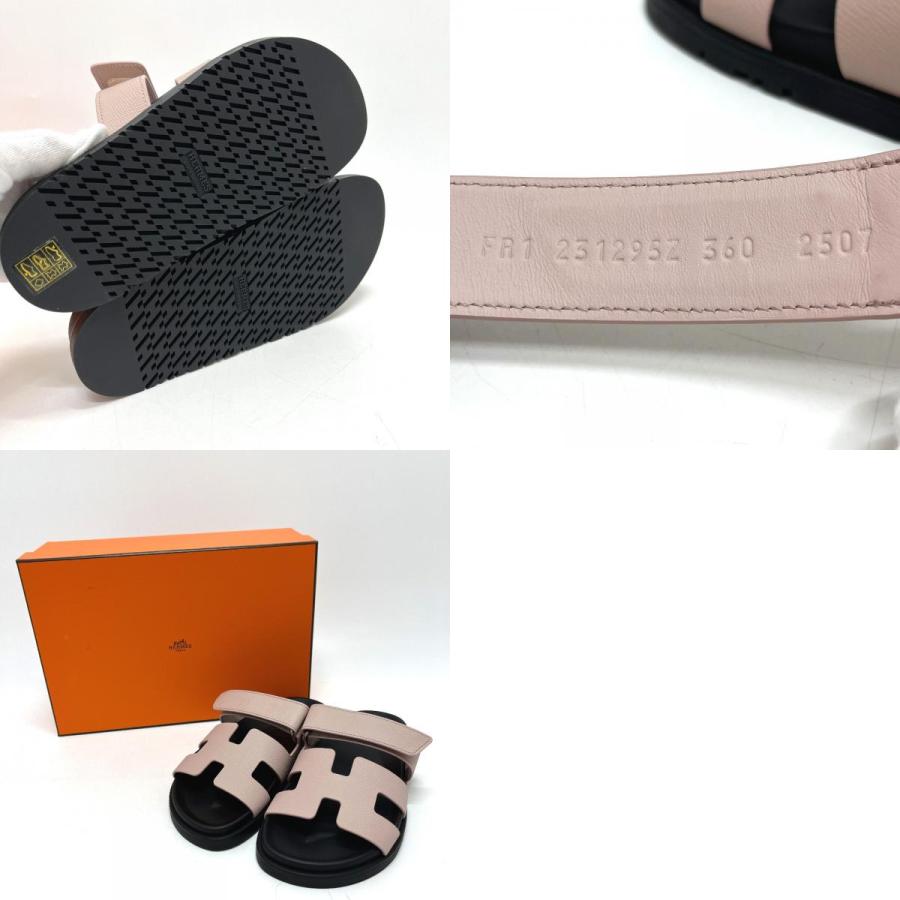 未使用 HERMES エルメス シプレ Hロゴ ベルクロ フラット 靴 サンダル ピンク レディース【中古】 | HERMES | 09