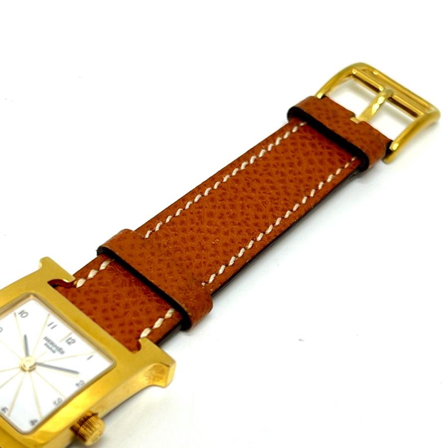 HERMES エルメス HH1.201 Hウォッチ クオーツ ウォッチ 時計 レザーベルト 腕時計 ゴールド レディース【中古】 | HERMES | 04