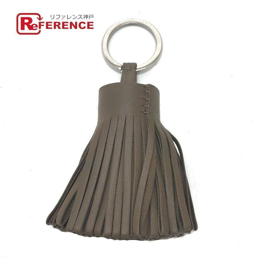 HERMES エルメス カルメン チャーム フリンジ キーホルダー キーリング アニョーミロ エトゥープ ベージュ レディース【中古】未使用 | HERMES