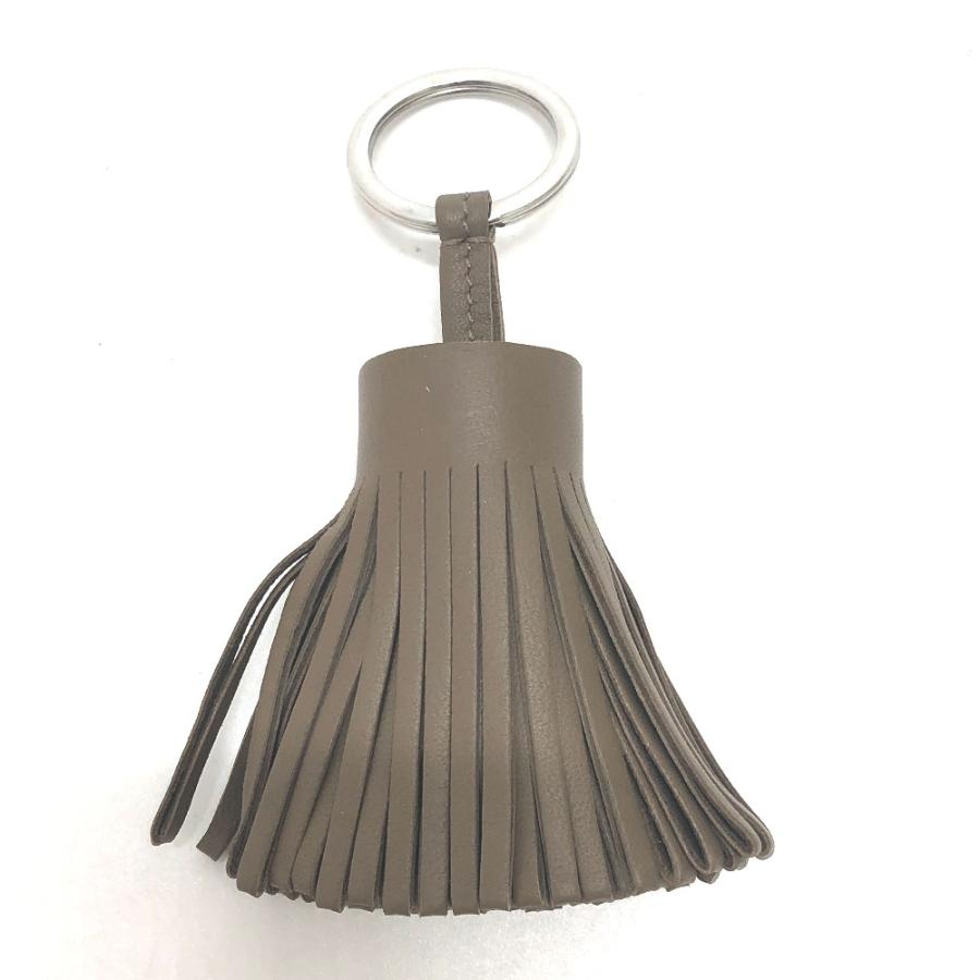 HERMES エルメス カルメン チャーム フリンジ キーホルダー キーリング アニョーミロ エトゥープ ベージュ レディース【中古】未使用 | HERMES | 01