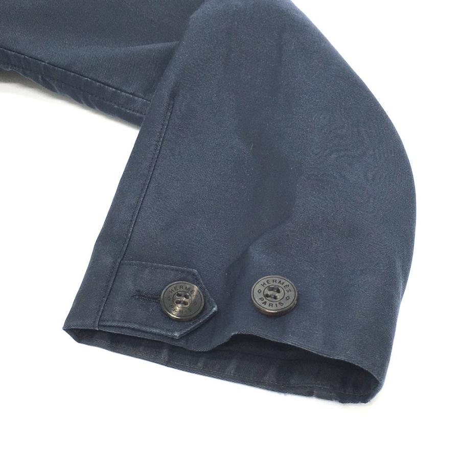 HERMES エルメス ベルト付き 薄手 春コート ロングコート トレンチコート コットン レディース ネイビー | HERMES | 04