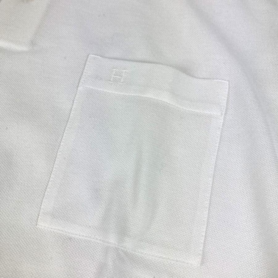 未使用 HERMES エルメス Hロゴ ライン アパレル 半袖 トップス シャツ 襟付き  ポロシャツ ホワイト メンズ【中古】 | HERMES | 08