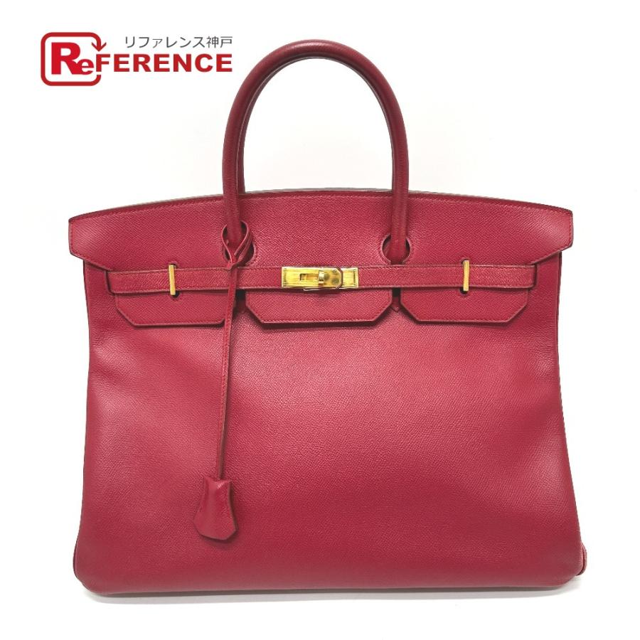 HERMES エルメス バーキン40 カバン ハンドバッグ G金具 レッド 