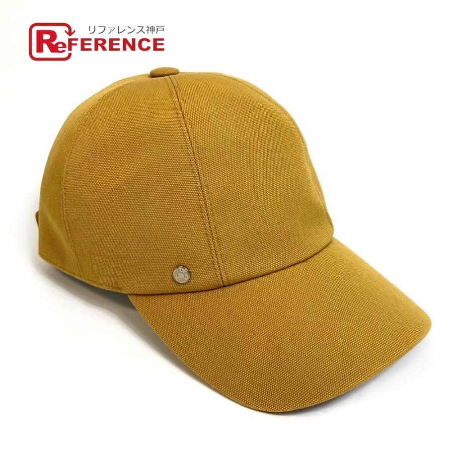 HERMES エルメス 帽子 セリエボタンロゴ ベースボールキャップ