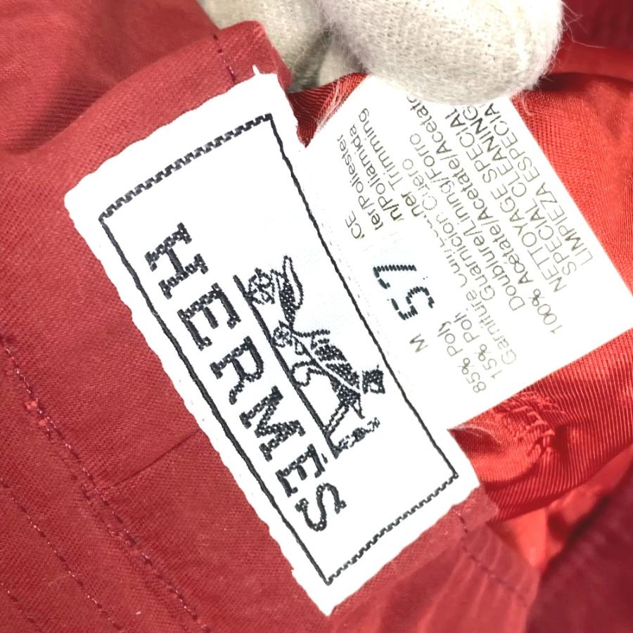 HERMES エルメス バケットハット H刺繍 ロゴ つば広 帽子 ハット  