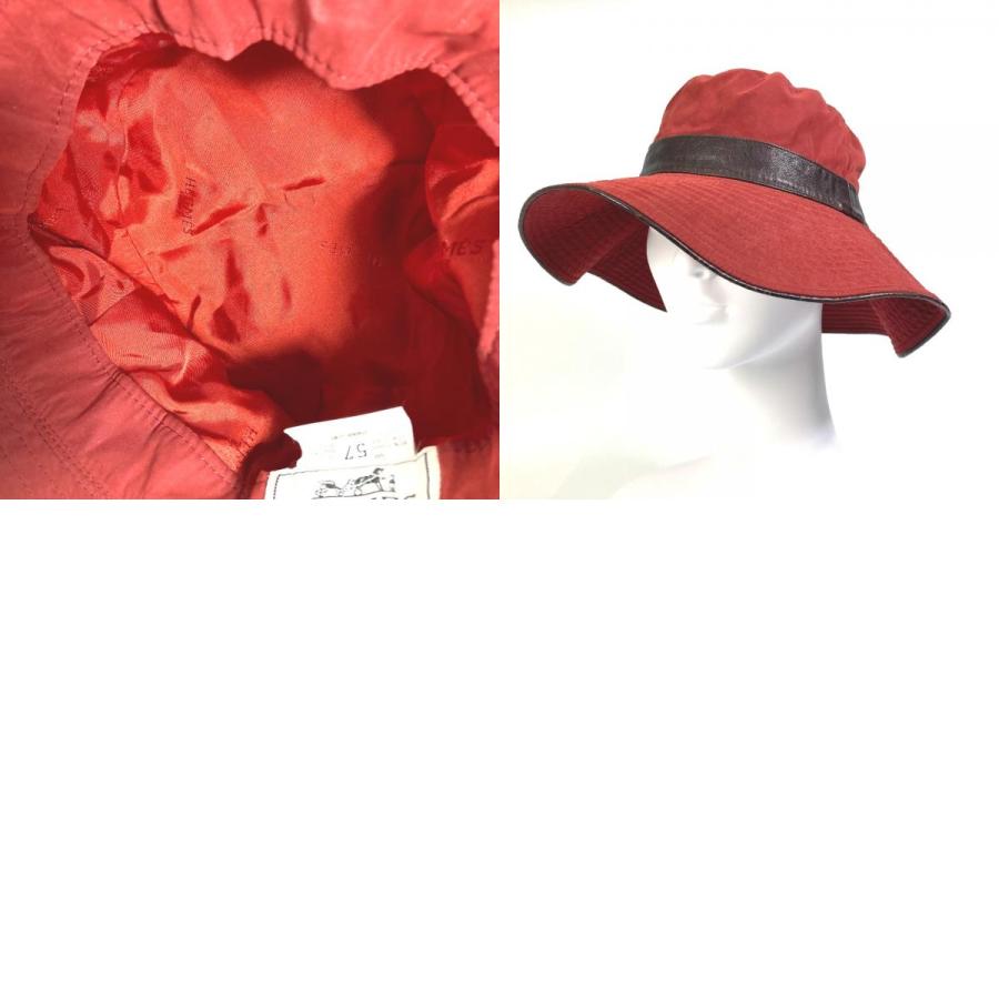 HERMES エルメス バケットハット H刺繍 ロゴ つば広 帽子 ハット  