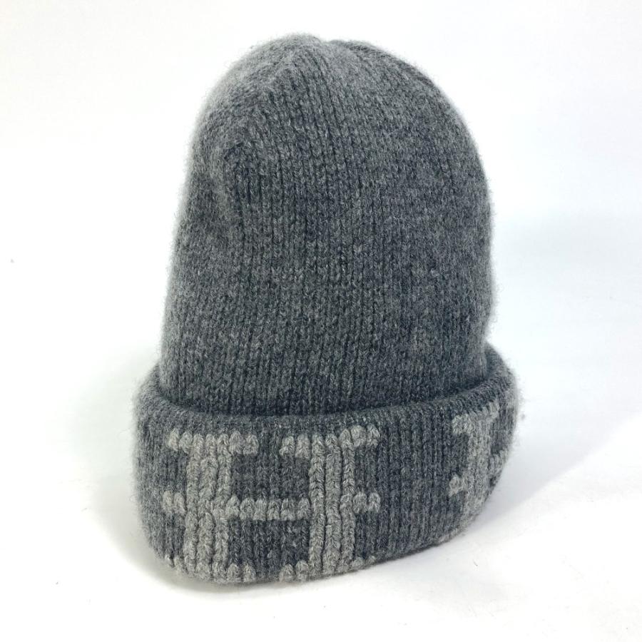 HERMES（エルメス） ビーニー 帽子 ニット帽 ニットキャップ Hロゴ