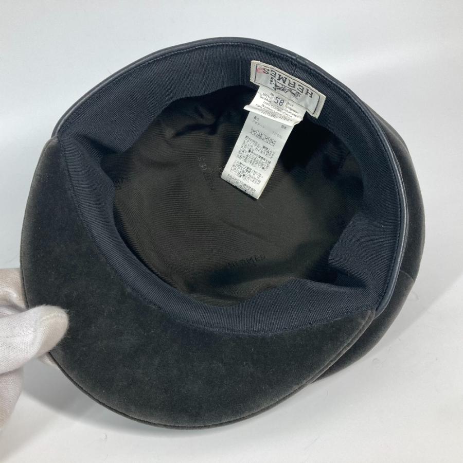 HERMES/エルメス 2228 コットン キャップ ブラウン ユニセックス  