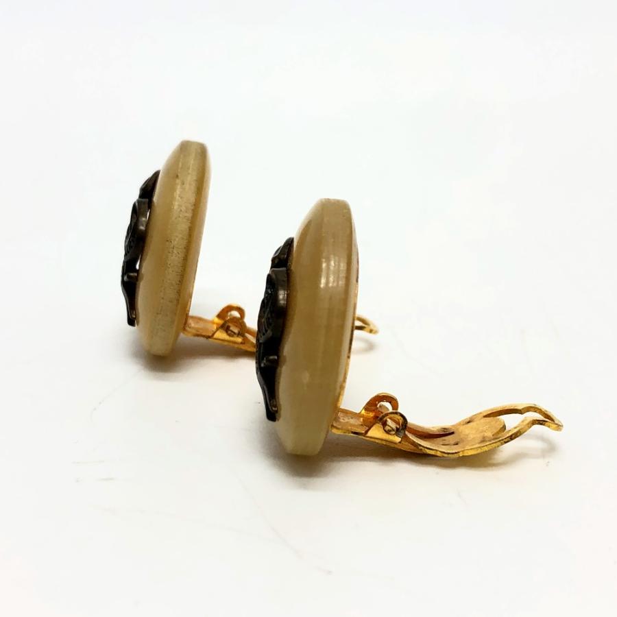 HERMES エルメス バッファローホーン イヤリング アクセサリー 小物 イヤリング ベージュ レディース【中古】 | HERMES | 01