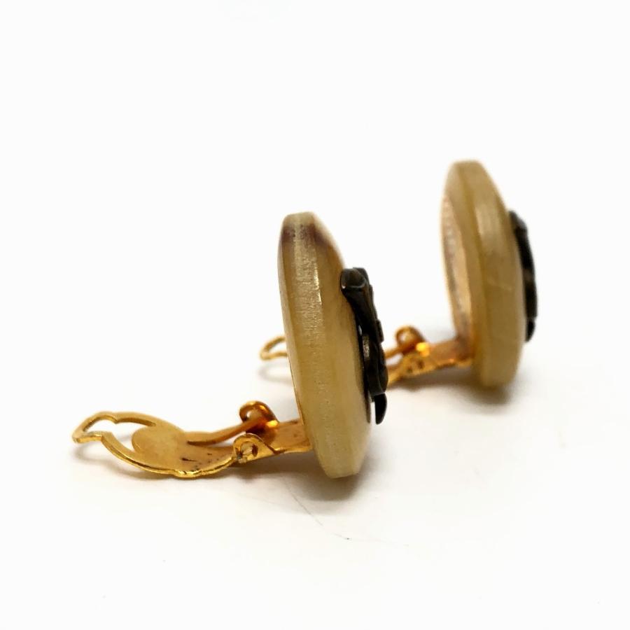 HERMES エルメス バッファローホーン イヤリング アクセサリー 小物 イヤリング ベージュ レディース【中古】 | HERMES | 02