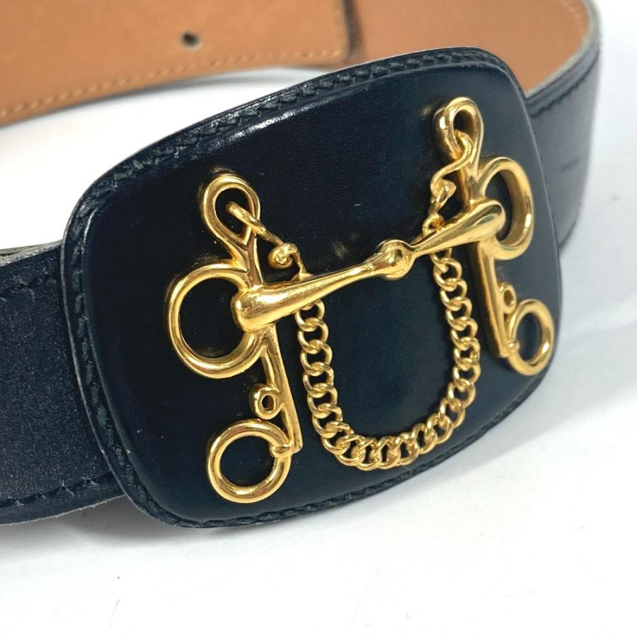 HERMES（エルメス） ヴィンテージ バックル ベルト ブラック