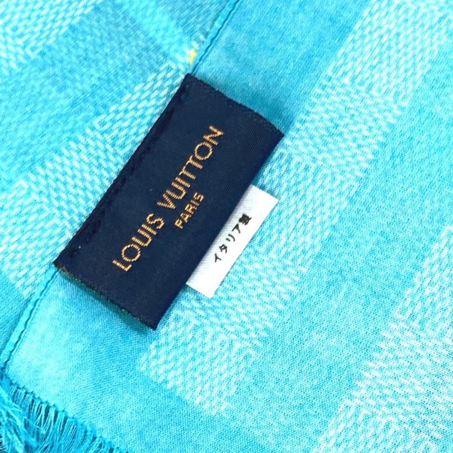 未使用 LOUIS VUITTON ルイヴィトン M77584 エトール・ダミエ ストライプス ショール マフラー ストール ブルー メンズ【中古】 | LOUIS VUITTON | 04