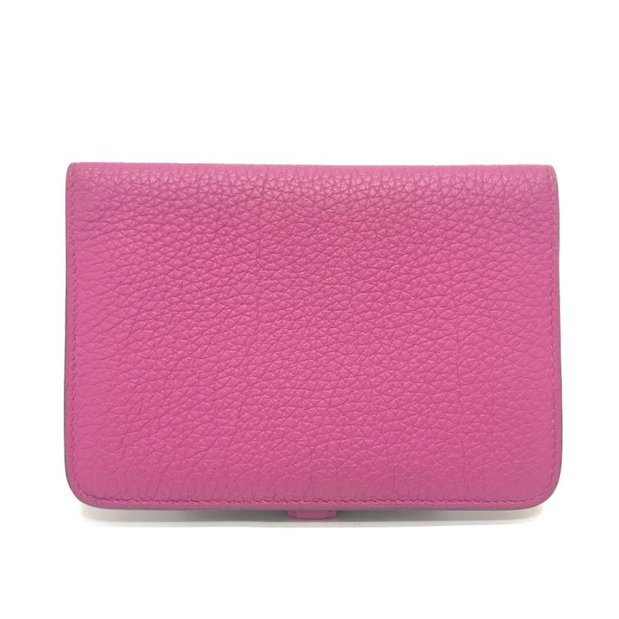 HERMES エルメス ドゴンコンパクト 折り財布 財布 ウォレッ 2つ折り財布 (推定）ローズパープル パープル レディース【中古】 | HERMES | 01