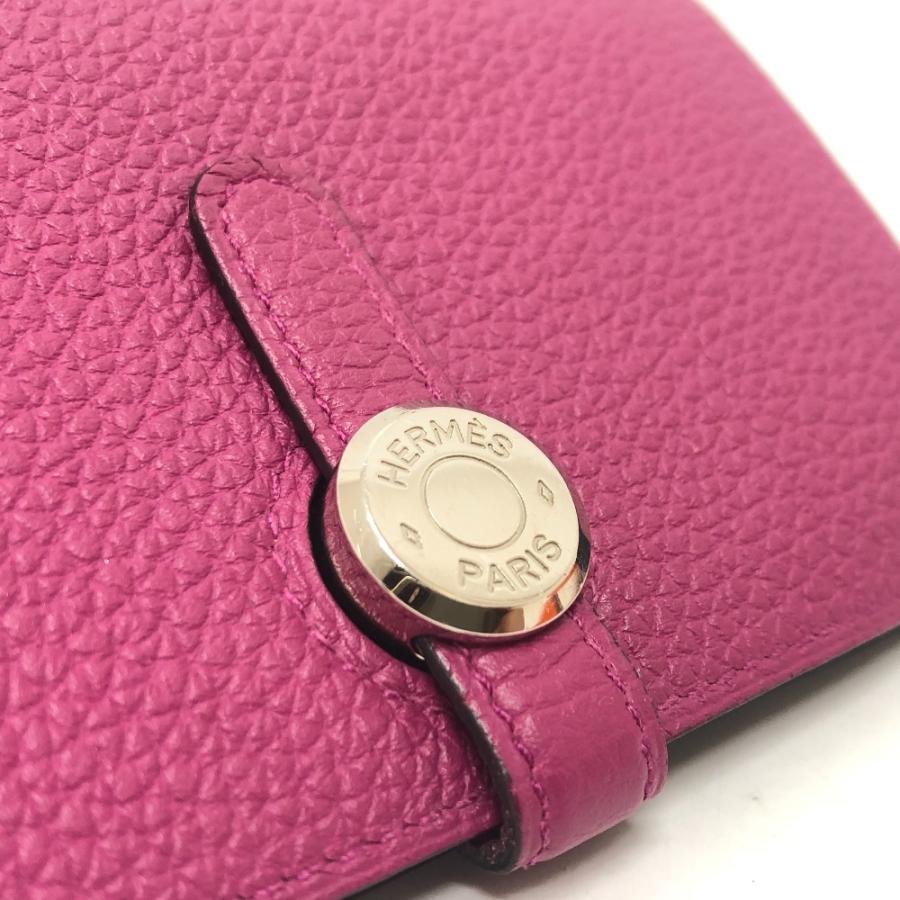 HERMES エルメス ドゴンコンパクト 折り財布 財布 ウォレッ 2つ折り財布 (推定）ローズパープル パープル レディース【中古】 | HERMES | 05