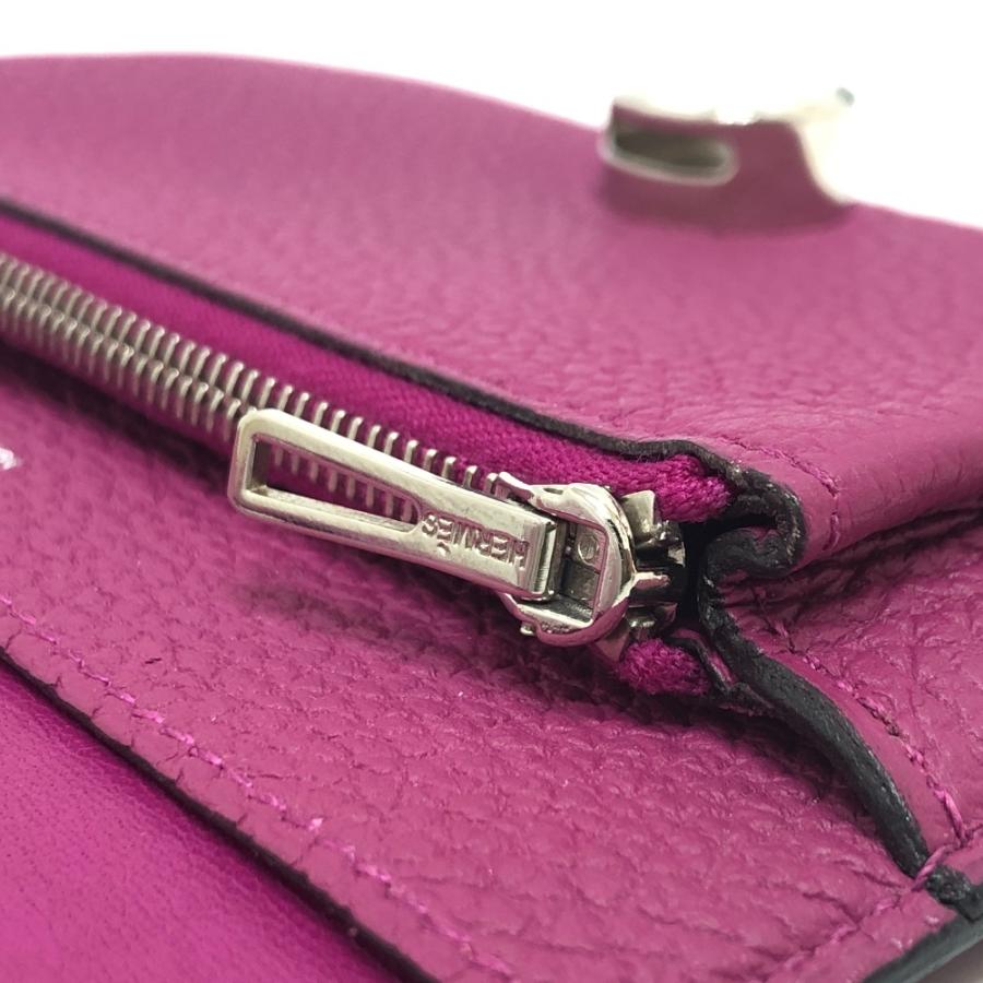 HERMES エルメス ドゴンコンパクト 折り財布 財布 ウォレッ 2つ折り財布 (推定）ローズパープル パープル レディース【中古】 | HERMES | 08
